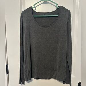Danskin Now Gray Long Sleeve Tee Women’s XL 16/18